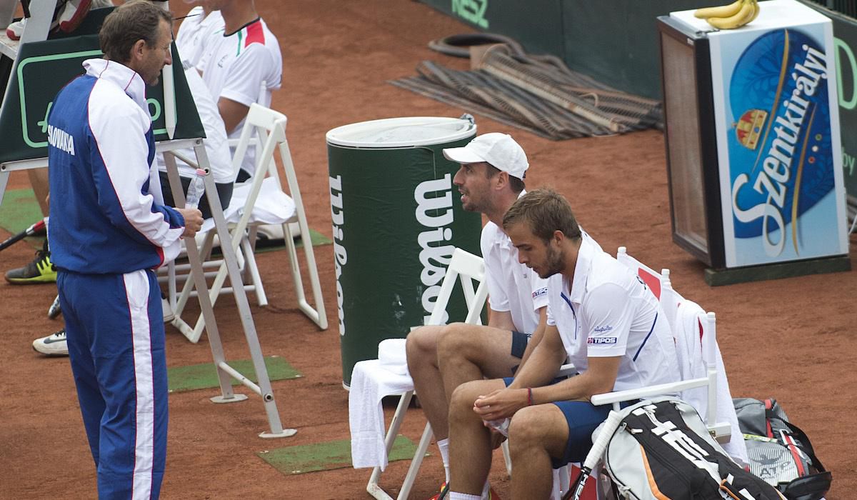 Milos Mecir, Andrej Martin, Igor Zelenay, Davis Cup, Slovensko, Budapest, jul16, TASR