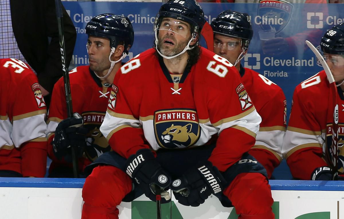 jaromir jagr florida panthers mantinel 750 gol okt2016