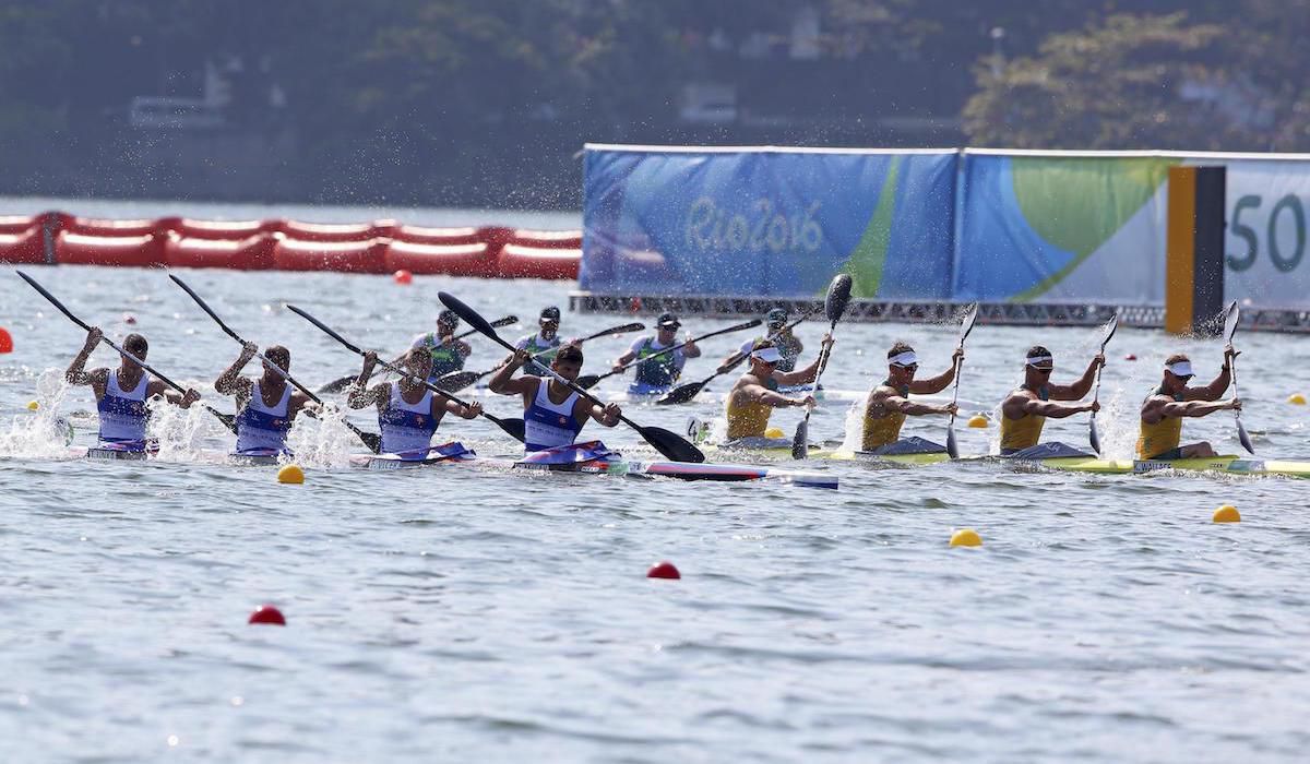 Denis Mysak, Erik Vlcek, Juraj Tarr, Tibor Linka, rychlostna kanoistika, K4, OH, Rio 2016, aug16, reuters