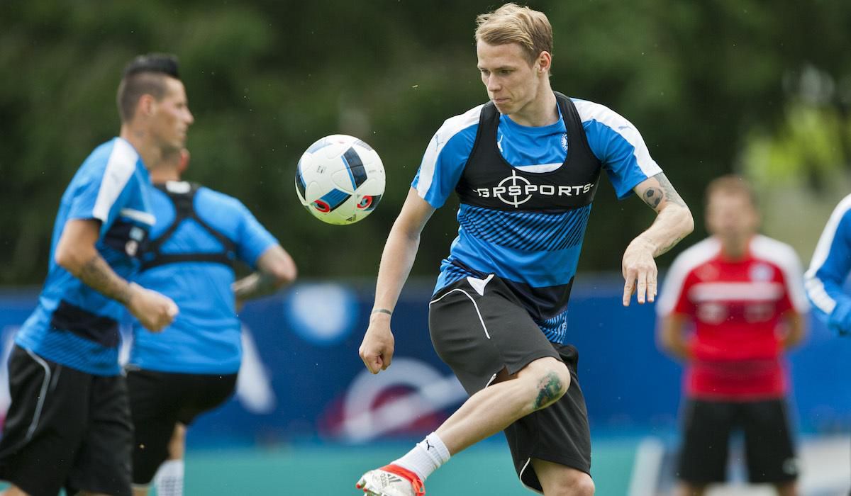 Ondrej Duda, Slovensko, reprezentacia, trening, EURO 2016, jun16