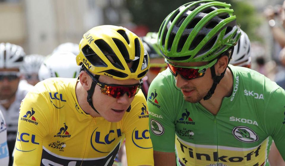 Chris Froome, Peter Sagan, Tour de France, cyklistika, jul16, reuters