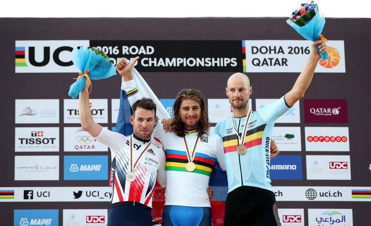 Peter Sagan Mark Cavendish Tom Boonen MS Katar okt16 Reuters