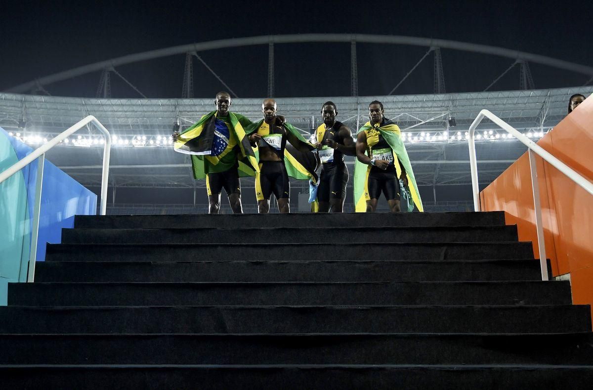 Asafa Powell Yohan Blake Nickel Ashmeade Usain Bolt stafeta jamajka zlato oh rio2016