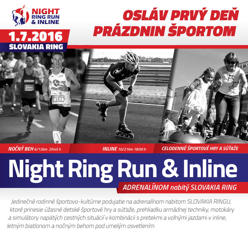 Night Run Slovakia Ring 2016, foto s textom