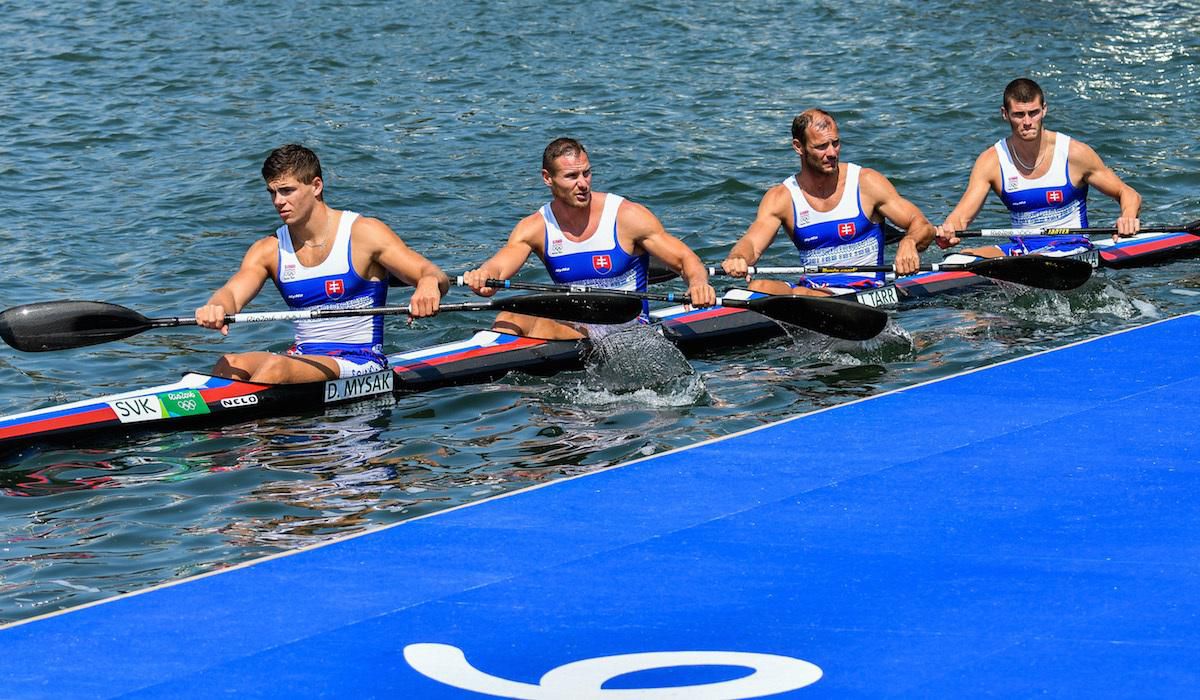 Denis Mysak, Erik Vlcek, Juraj Tarr, Tibor Linka, rychlostna kanoistika, Rio 2016, OH, aug16, TASR