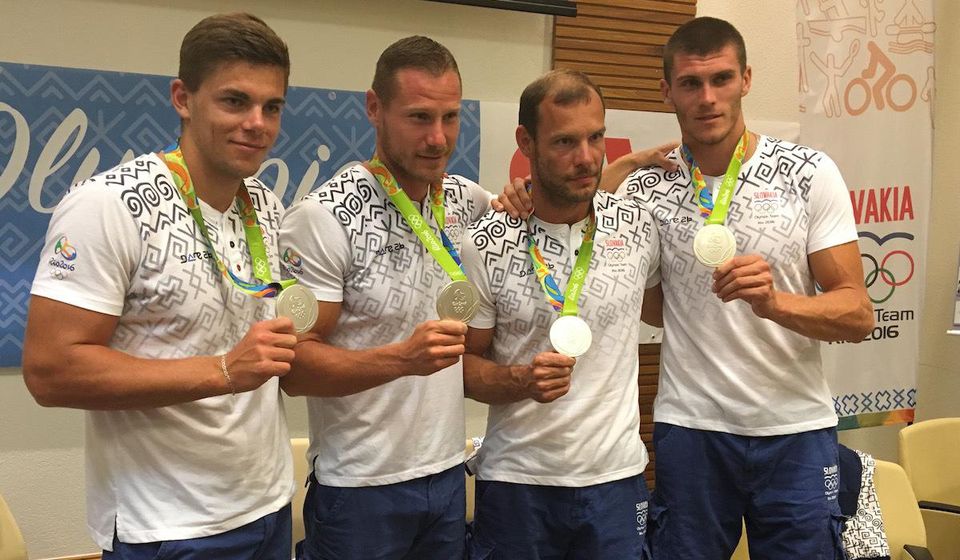 K4, Denis Mysak, Erik Vlcek, Juraj Tarr, Tibor Linka, strieborne medaily, Slovensky dom, Rio 2016