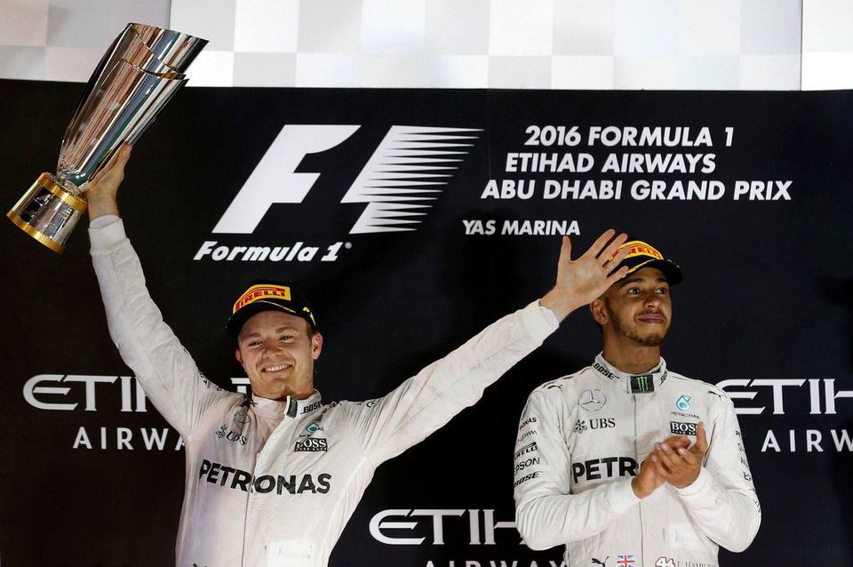 Mercedes GP Nico Rosberg Lewis Hamilton nov16 Reuters