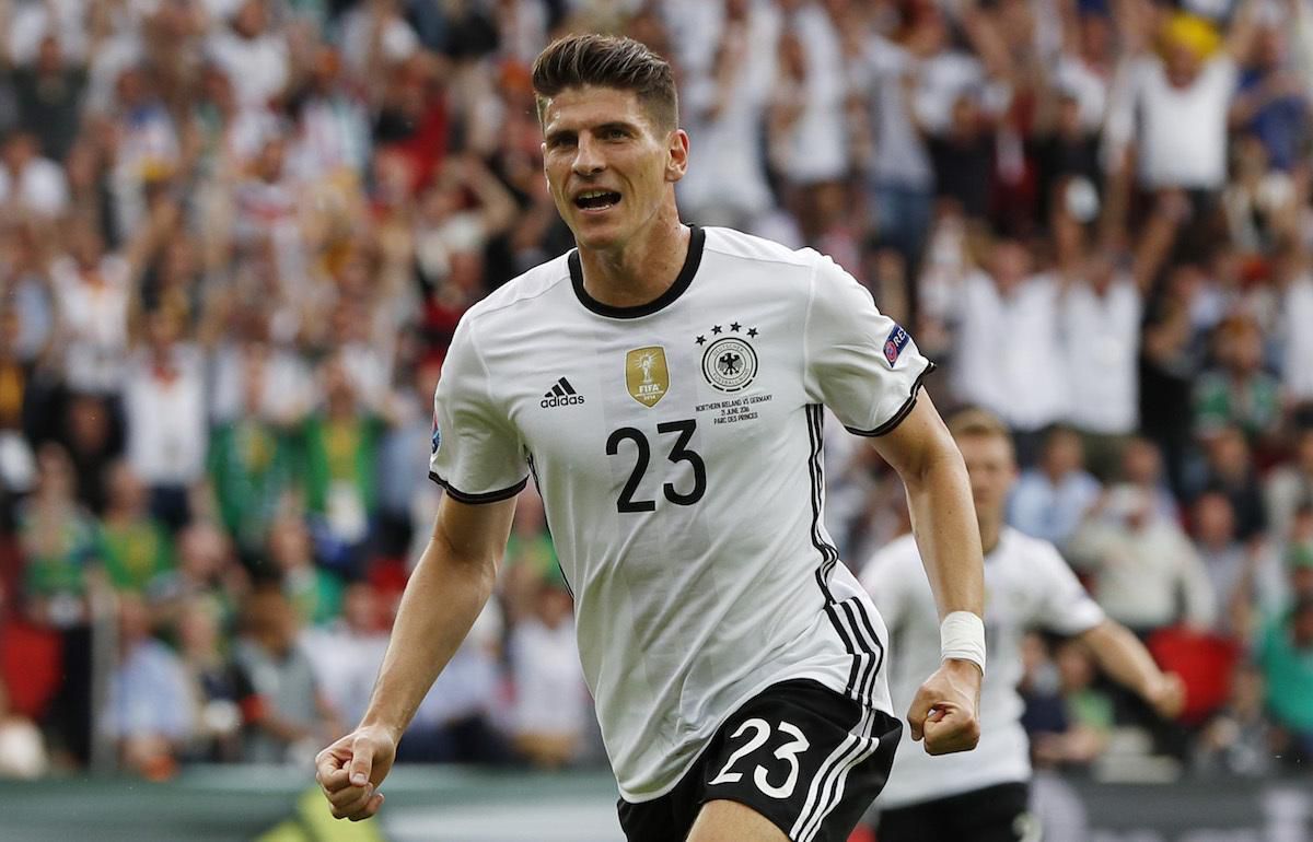 Mario Gomez gol nemecko oslava euro jun2016