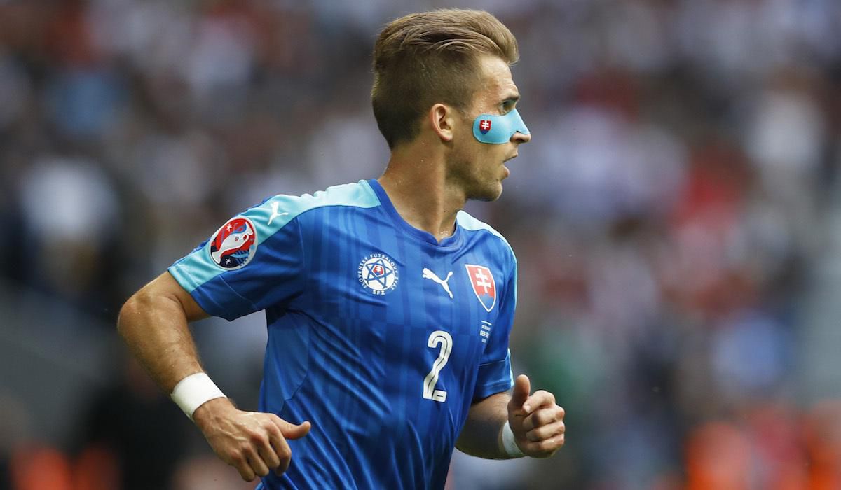 Peter Pekarik, Slovensko, paska na nose, slovensky znak, vs. Nemecko, osemfinale EURO 2016