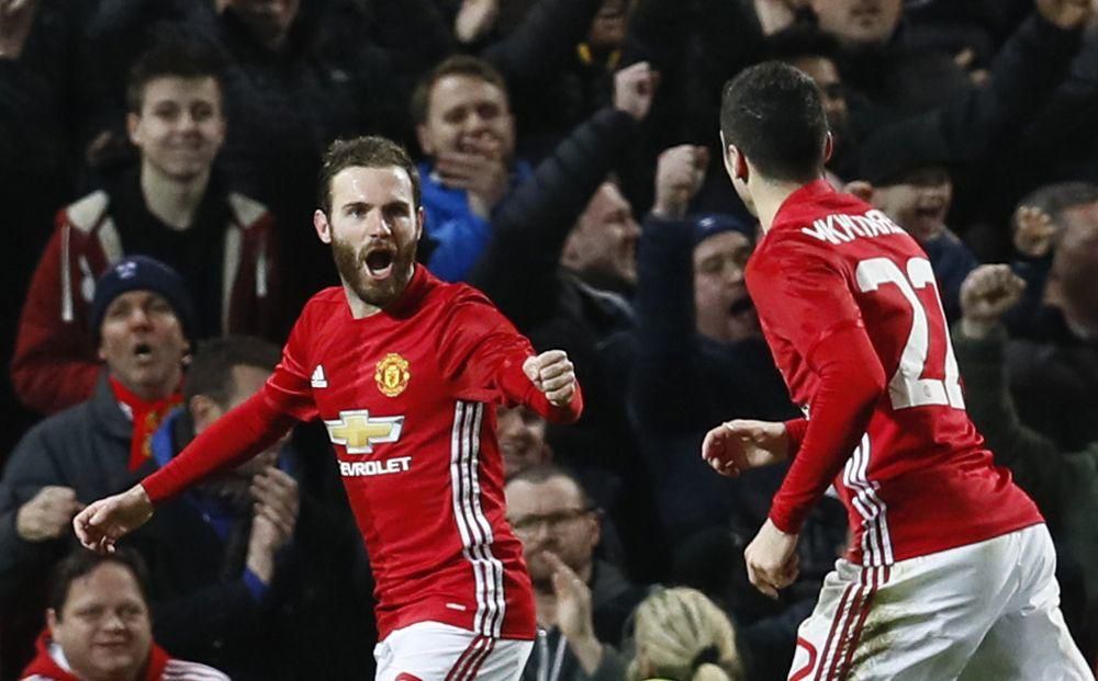 Juan Mata Henrik Mchitarjan Manchester United EFL Cup jan17 Reuters