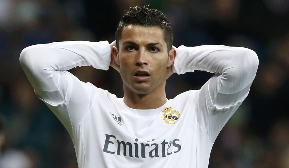 Cristiano Ronaldo, Real Madrid, ruka za hlavou, vs. AS Rim, Liga majstrov, osemfinale, odveta, Mar2016