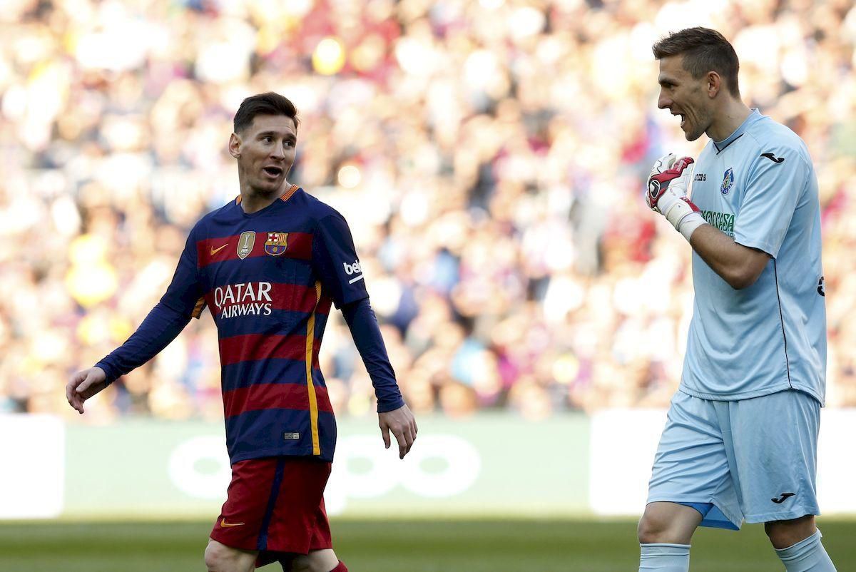 FC Barcelona Getafe Lionel Messi Vicente Guaita mar16 Reuters
