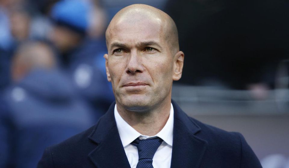 Zinedine Zidane, trener Real Madrid, vs. Manchester City, Liga majstrov, semifinale, prvy zapas, Apr2016