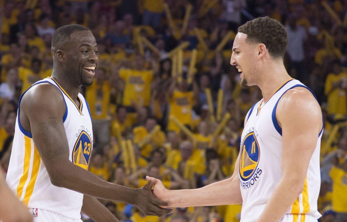 Golden State Warriors Draymond Green Klay Thompson maj16 Reuters