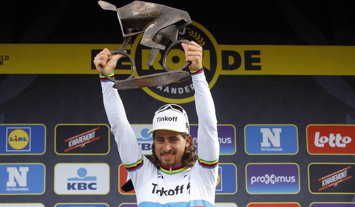 Peter Sagan, Okolo Flamska, trofej, stupne vitazov, apr16