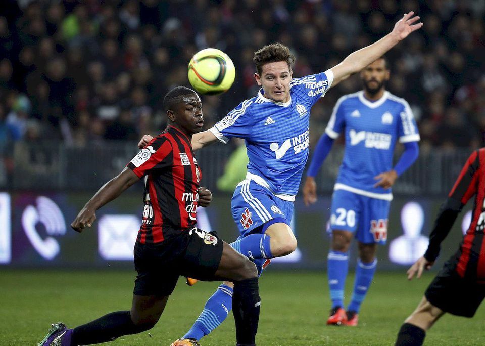 Nice Olympique Marseille Florian Thauvin Nampalys Mendy feb16 Reuters