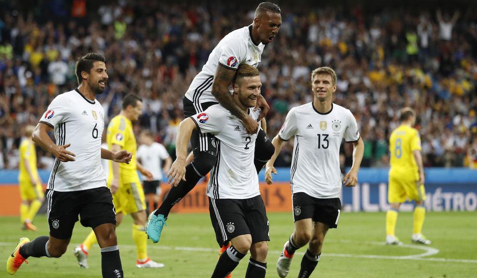 Nemecko, Shkodran Mustafi, gol, radost, EURO 2016, jun16