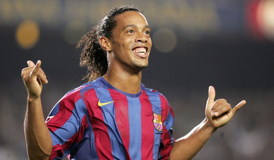 Ronaldinho, Barcelona, vitazne gesto, archivne foto 2005
