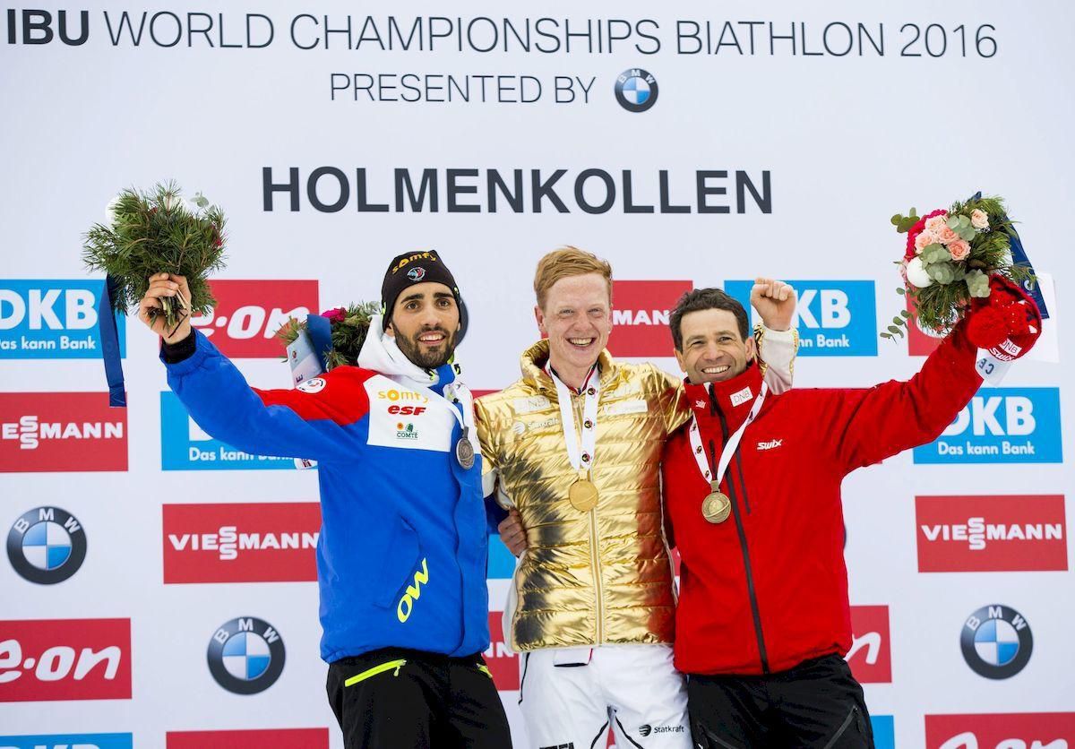 Holmenkollen Martin Fourcade Johannes Thingnes Bo Ole Einar Bjorndalen ms mar16 Reuters