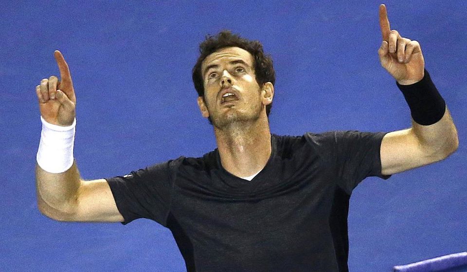 Andy Murray, vitazna radost, Australian Open, postup do stvrtfinale, Jan2016