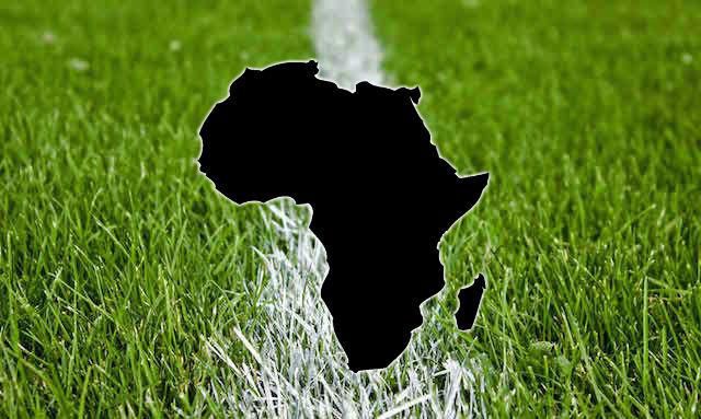 Afrika kontinent, cierny, futbal, travnik, ilustracne foto