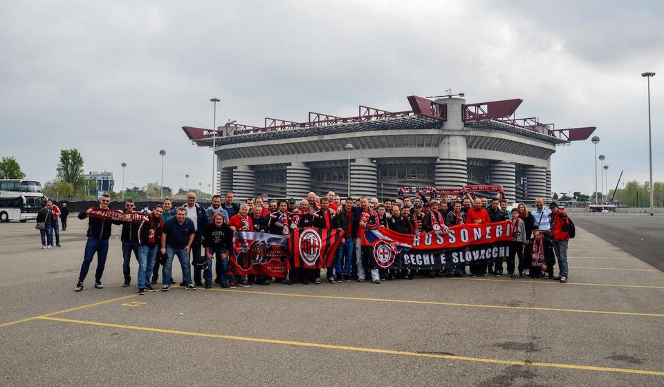 AC Milano - Juventus, fanklub, vyjazd, Foto2, Apr2016