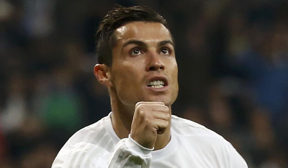 Cristiano Ronaldo, Real Madrid, golova radost, vs. Malmo, Liga majstrov, Dec2015