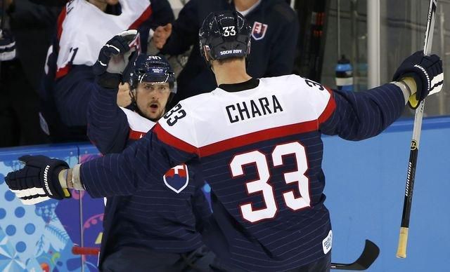 Tomas Tatar Zdeno Chara Slovensko ZOH 2014 reuters