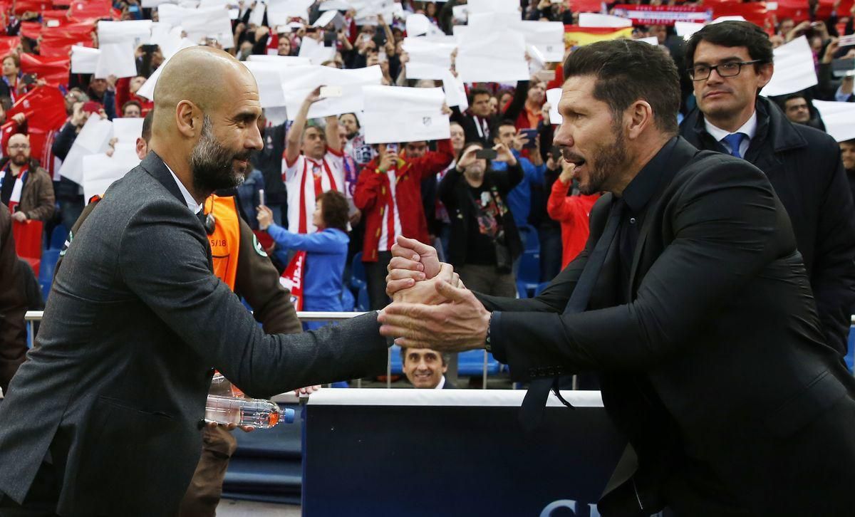 Pep Guardiola Diego Simeone Bayern Mnichov Atletico Madrid lm maj16 Reuters