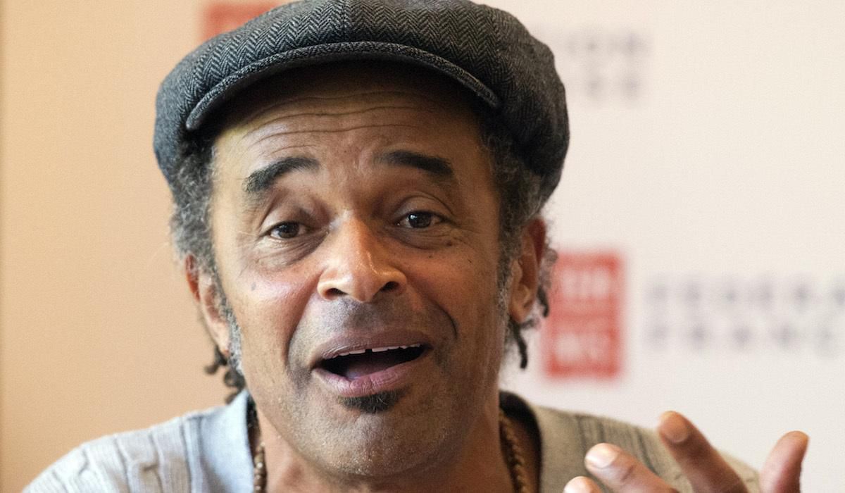 Yannick Noah, tenisova legenda, baretka, na tlacovke, Jan2016