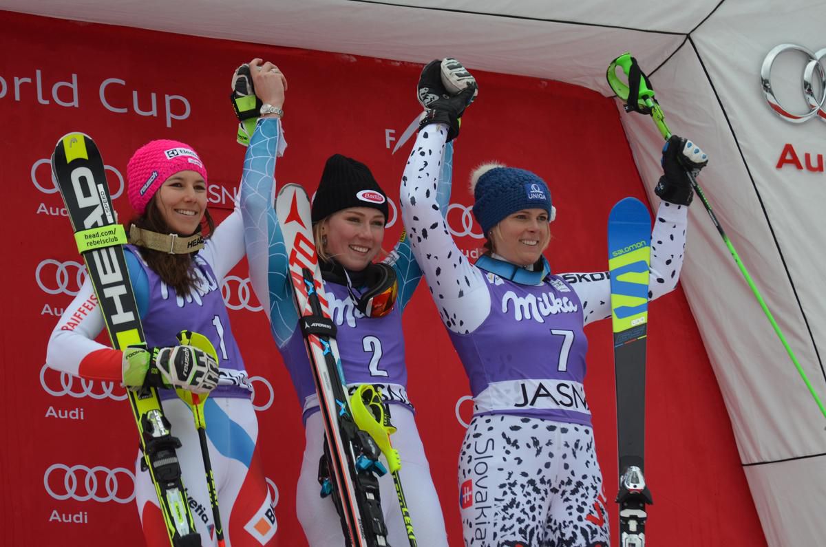 SHIFFRIN Mikaela, podium, zuzlova, jasná