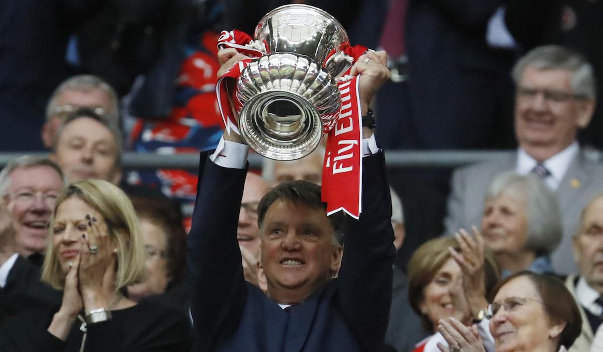 Louis van Gaal, trener Manchester United, FA Cup, huraaa, Maj2016