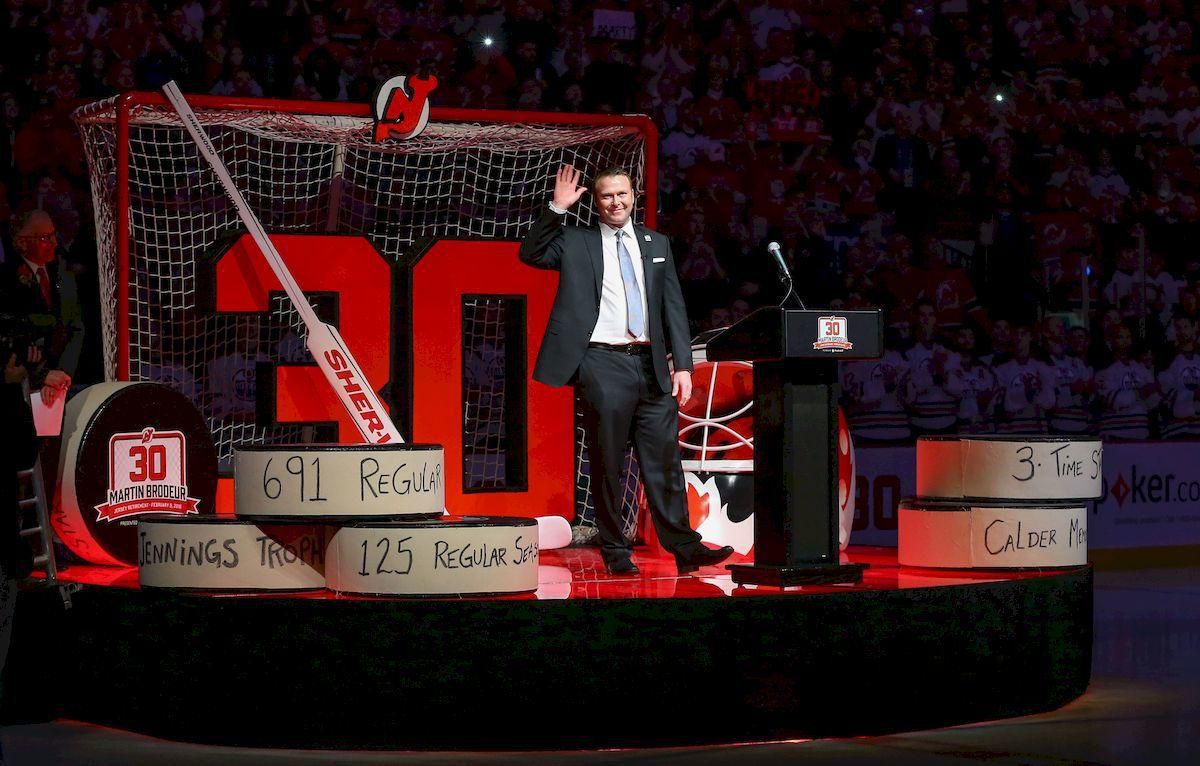 Martin Brodeur New Jersey Devils pocta 1 feb16 Reuters