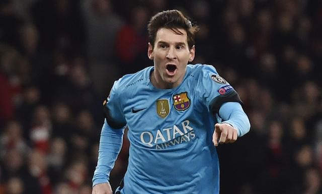 lionel messi, gol, radost, arsenal