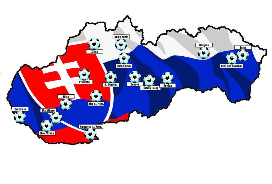 Slovensko, mapa, futbal, EURO 2016, maj16