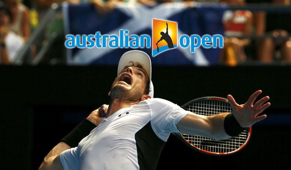 Andy Murray, Australian Open, logo, Jan2016
