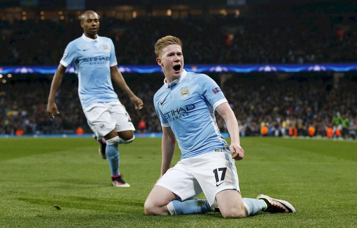 Manchester City Kevin de Bruyne lm gol stvrtfinale apr16 Reuters