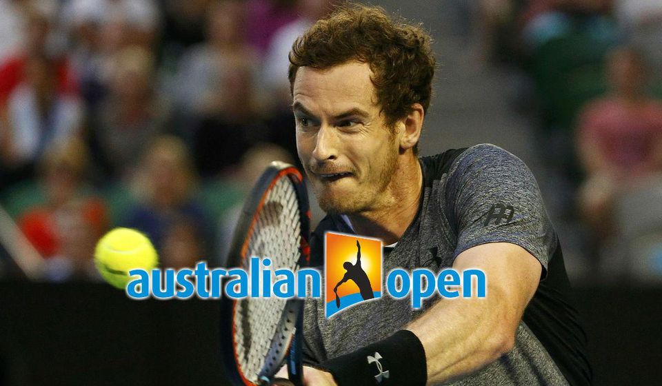 Andy Murray, Australian Open, logo, Jan2016