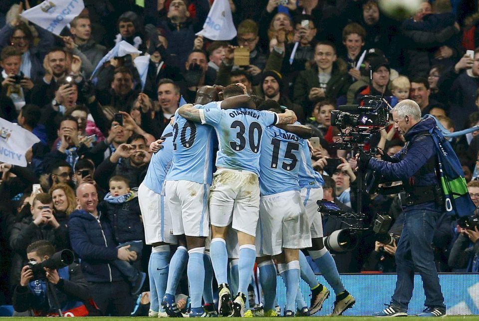Manchester City hraci radost stvrfinale lm apr16 Reuters