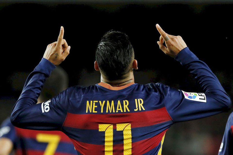 Neymar FC Barcelona gol oslava feb16 Reuters
