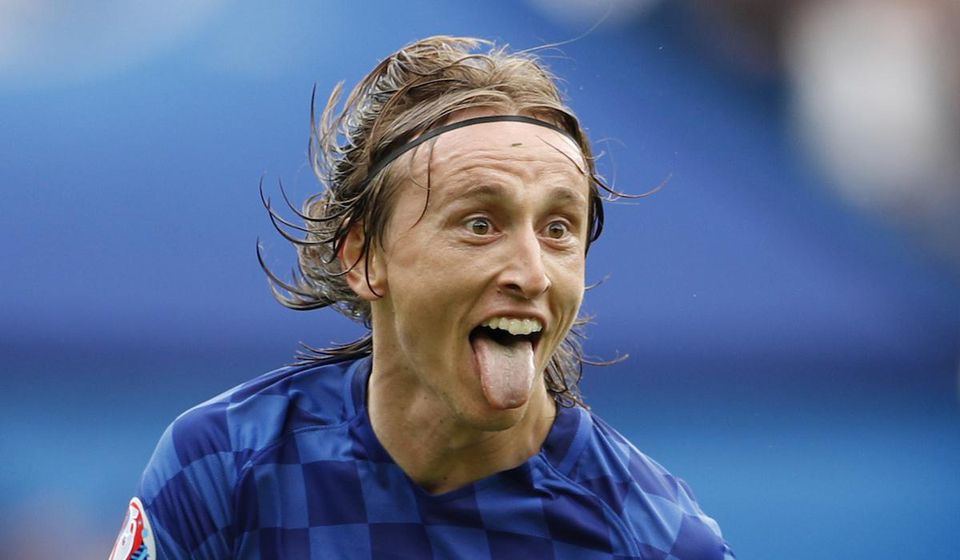 Luka Modric, Chorvatsko, jazyk, golova radost, vs. Turecko, EURO 2016