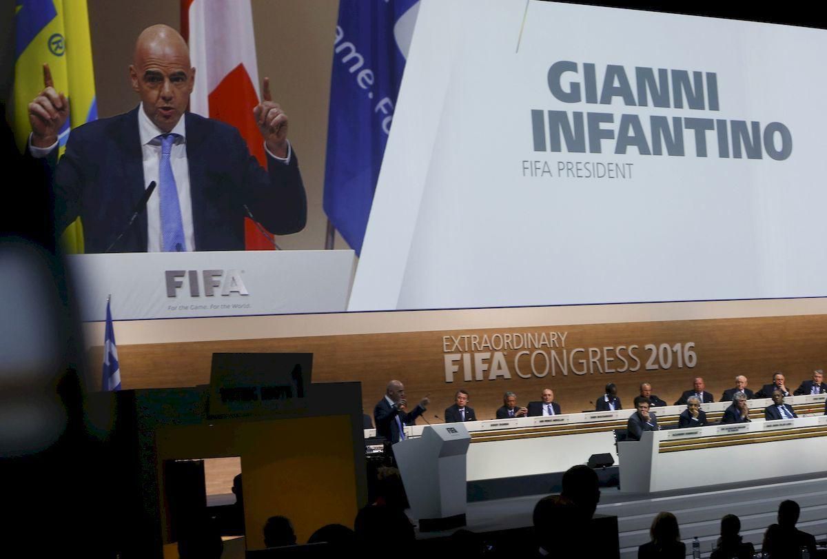 FIFA Gianni Infantino prezident feb16 Reuters
