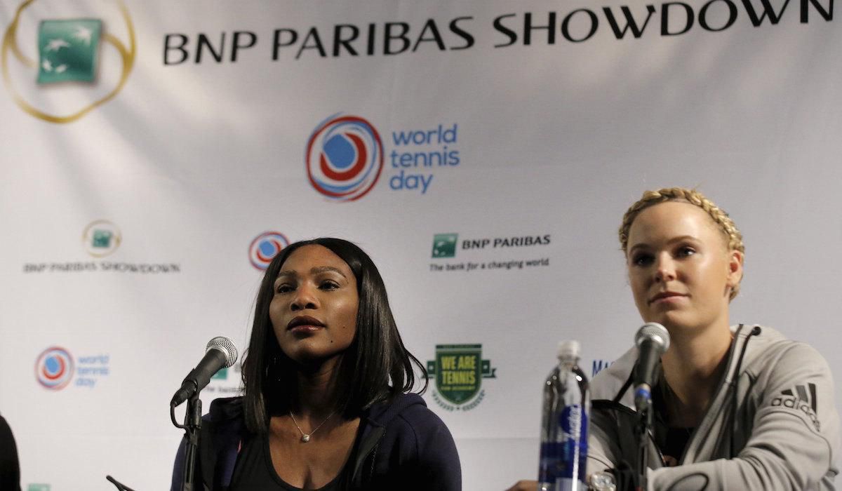 wozniacka, serena williams, tlacovka