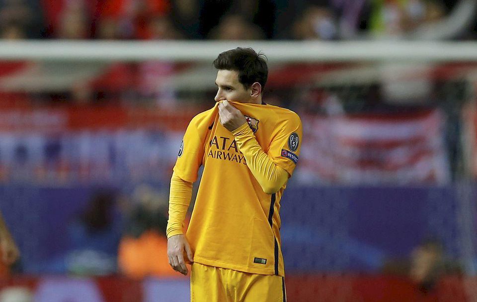 Lionel Messi FC Barcelona vyradenie lm apr16 Reuters