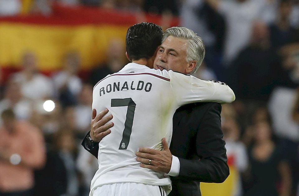 Cristiano Ronaldo Carlo Ancelotti Real Madrid objatie okt14 TASR