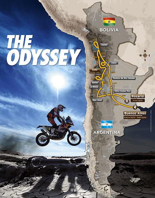Rally Dakar 2016, mapa