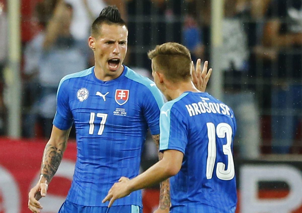 Slovensko Marek Hamsik Patrik Hrosovsky maj16 SITA