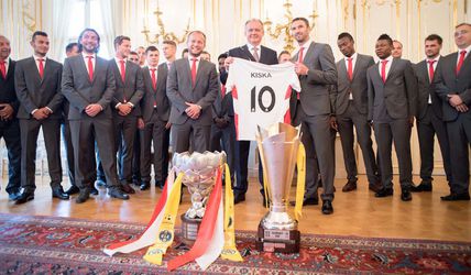 Prezident Andrej Kiska privítal futbalových majstrov z Trenčína