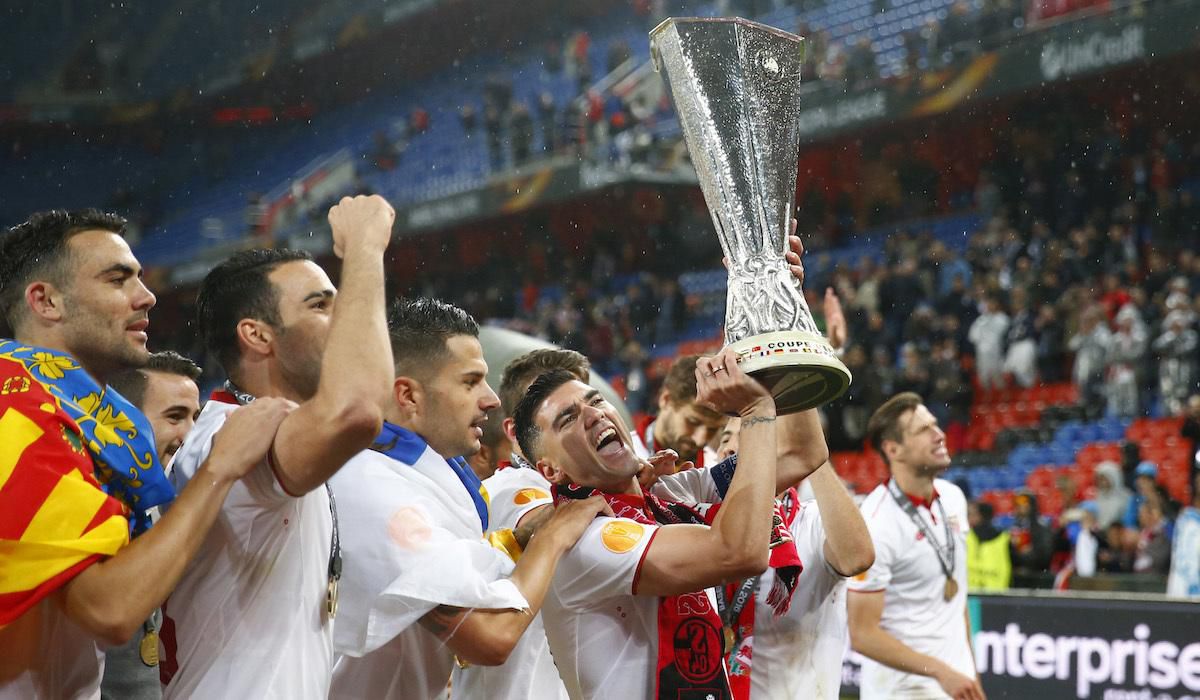 Sevilla, hraci, radost, finale, Europska liga, maj16