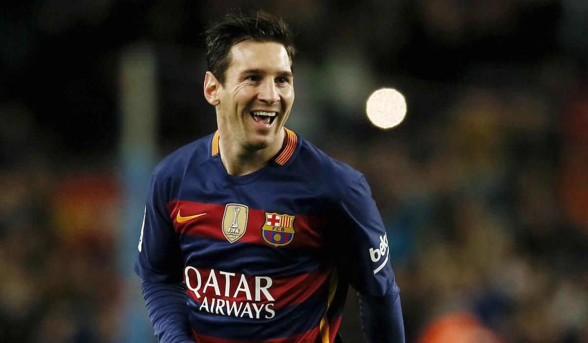 Lionel Messi, FC Barcelona, golova radost, vs. Celta Vigo, Feb2016